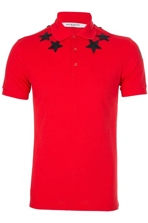 givenchy red star polo|givenchy star polo.